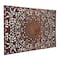 Brown Wood Handmade Intricately Carved Floral Wall Decor with Mandala Design Set of 3 22", 48"